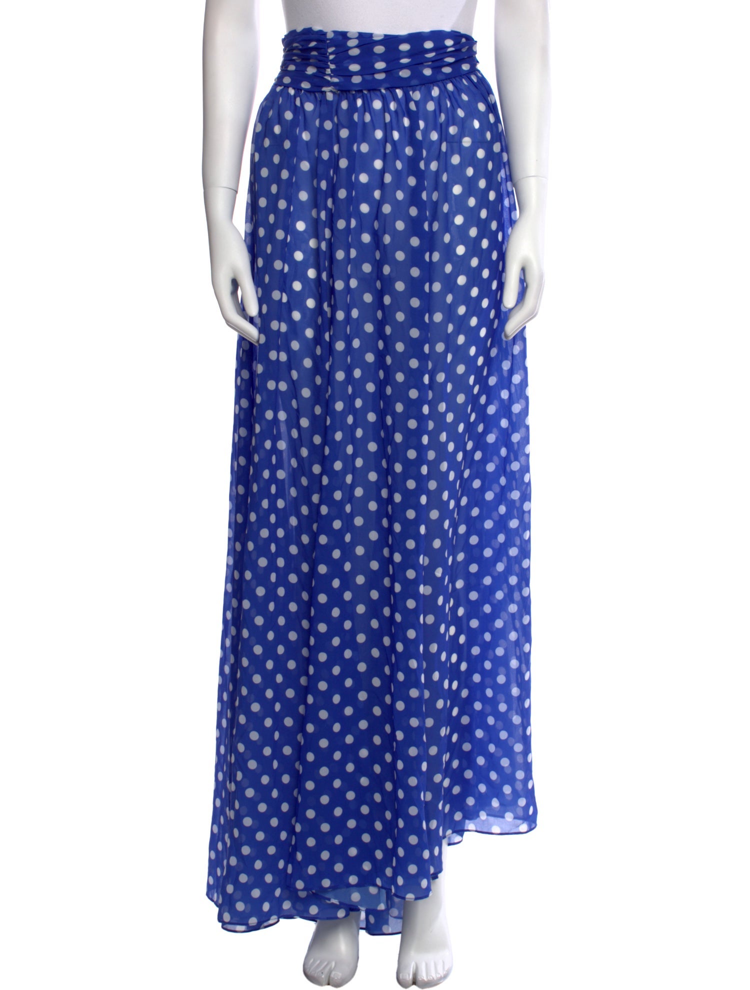 Caroline Constas Polka Dot Print Long Skirt w/ Tags