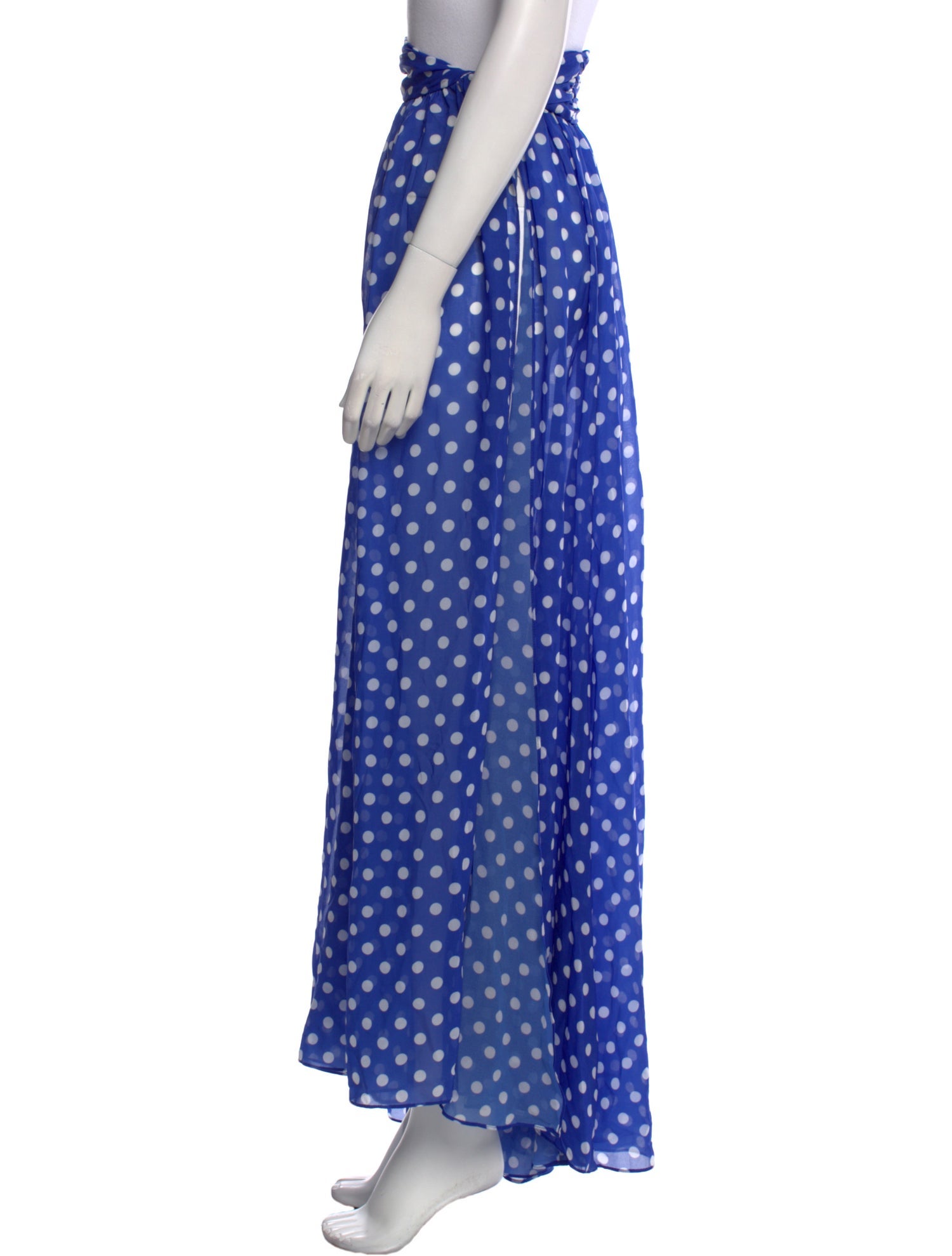 Caroline Constas Polka Dot Print Long Skirt w/ Tags