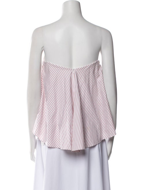 Caroline Constas Striped Strapless Crop Top