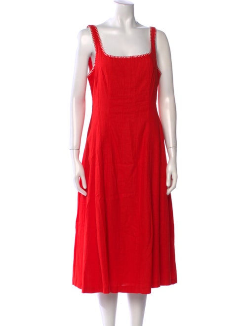Caroline Constas Square Neckline Midi Length Dress