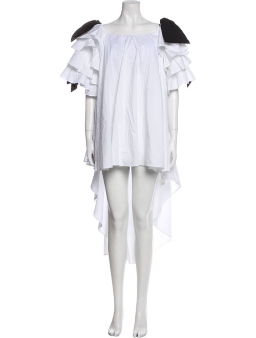 Caroline Constas Off-The-Shoulder Midi Length Dress