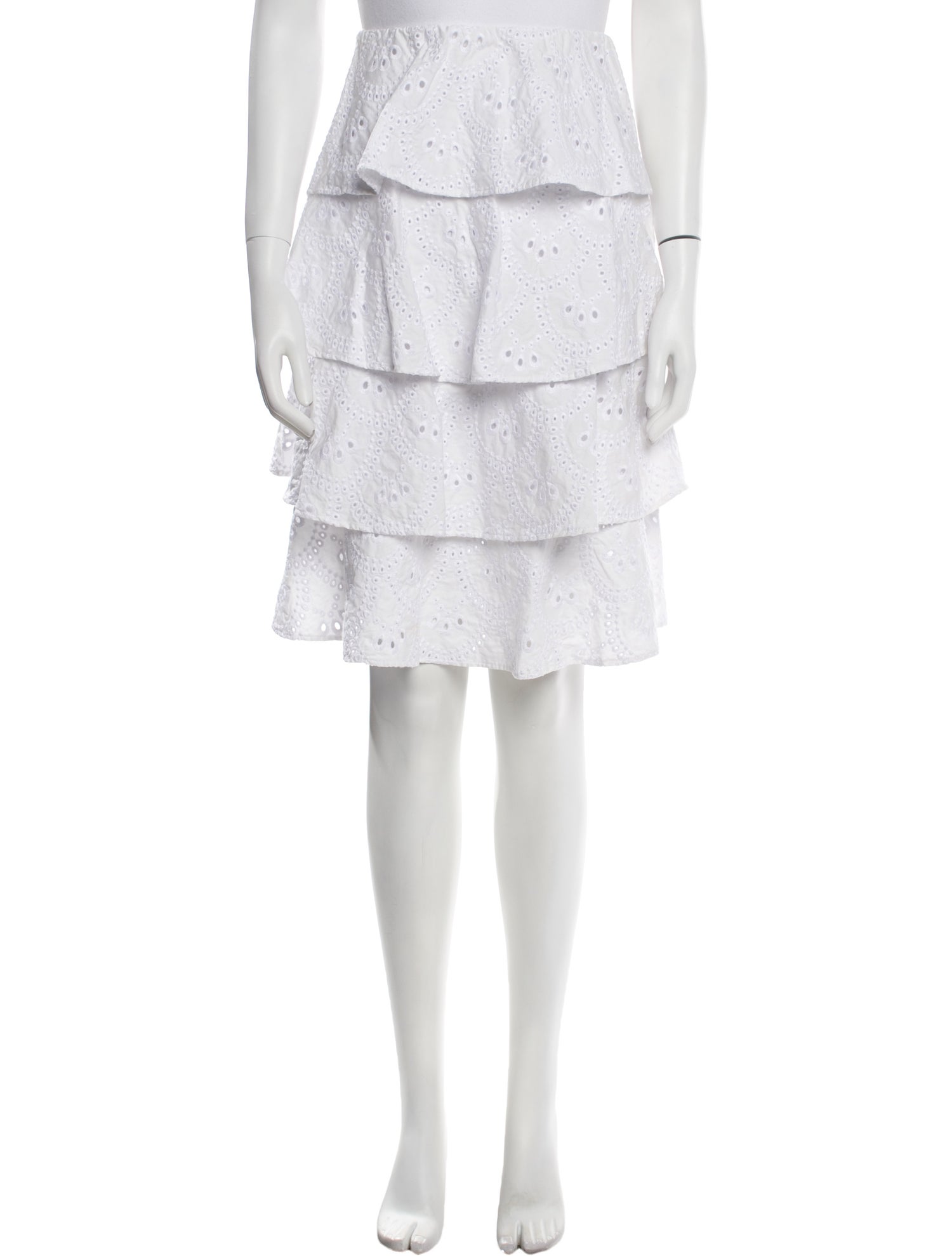 Caroline Constas Lace Pattern Knee-Length Skirt