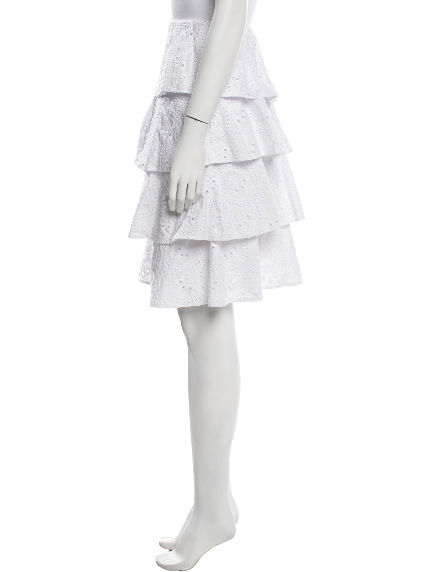 Caroline Constas Lace Pattern Knee-Length Skirt