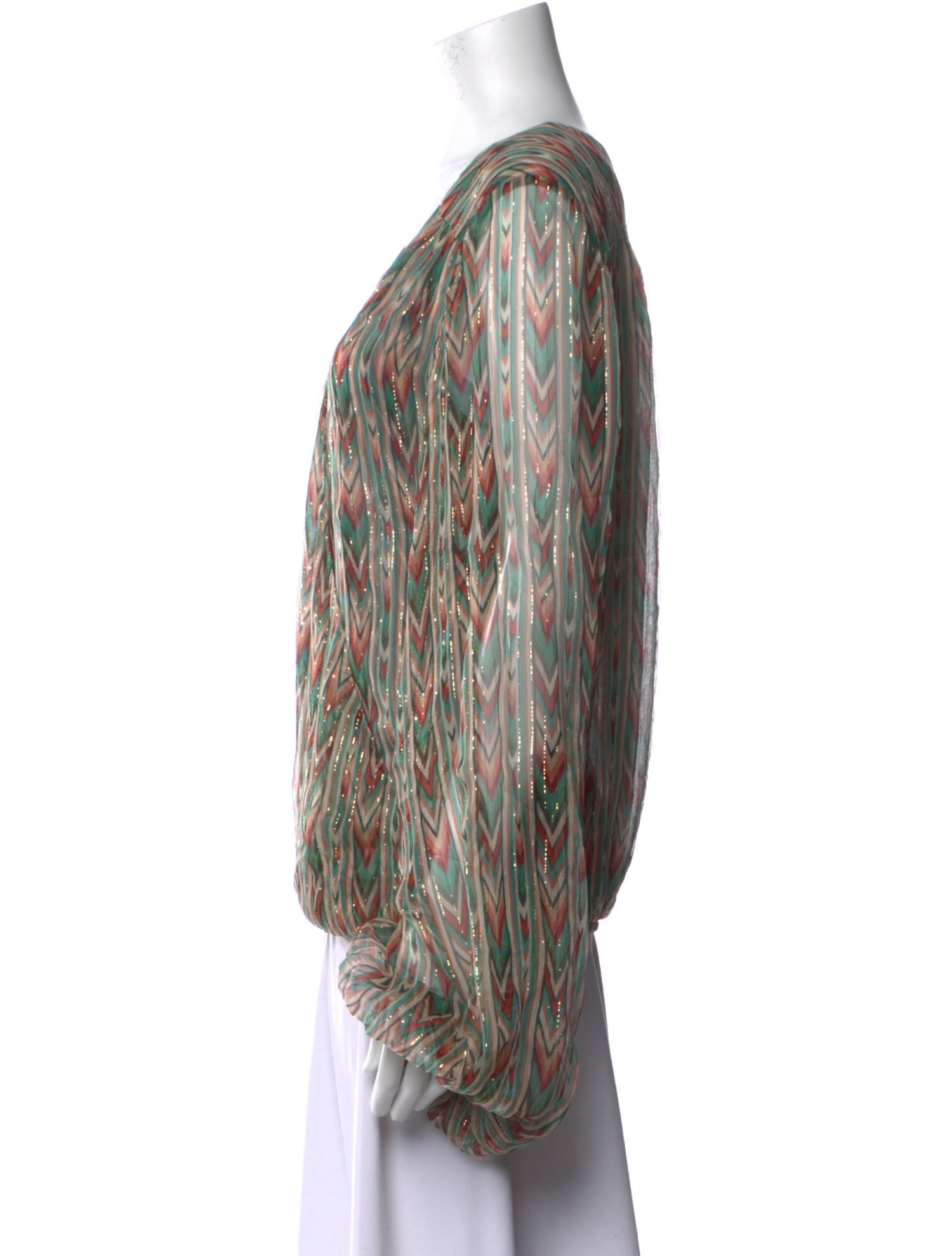 Caroline Constas Silk Printed Blouse