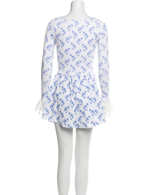 Caroline Constas Printed Square Neckline Romper