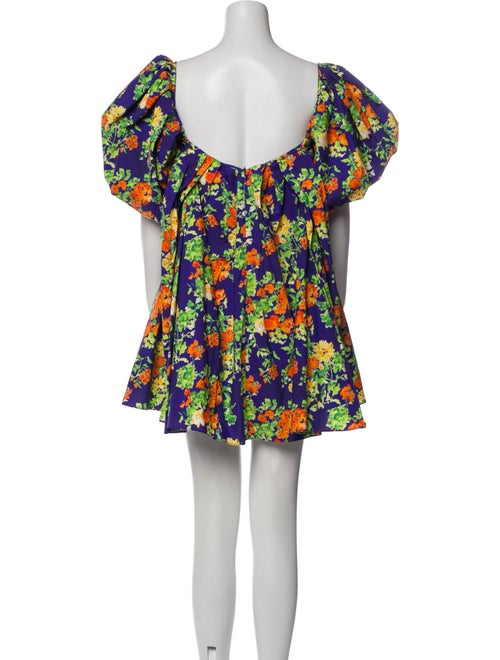 Caroline Constas Floral Print Mini Dress