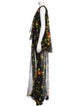 Caroline Constas Floral Print Long Dress