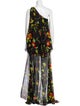 Caroline Constas Floral Print Long Dress