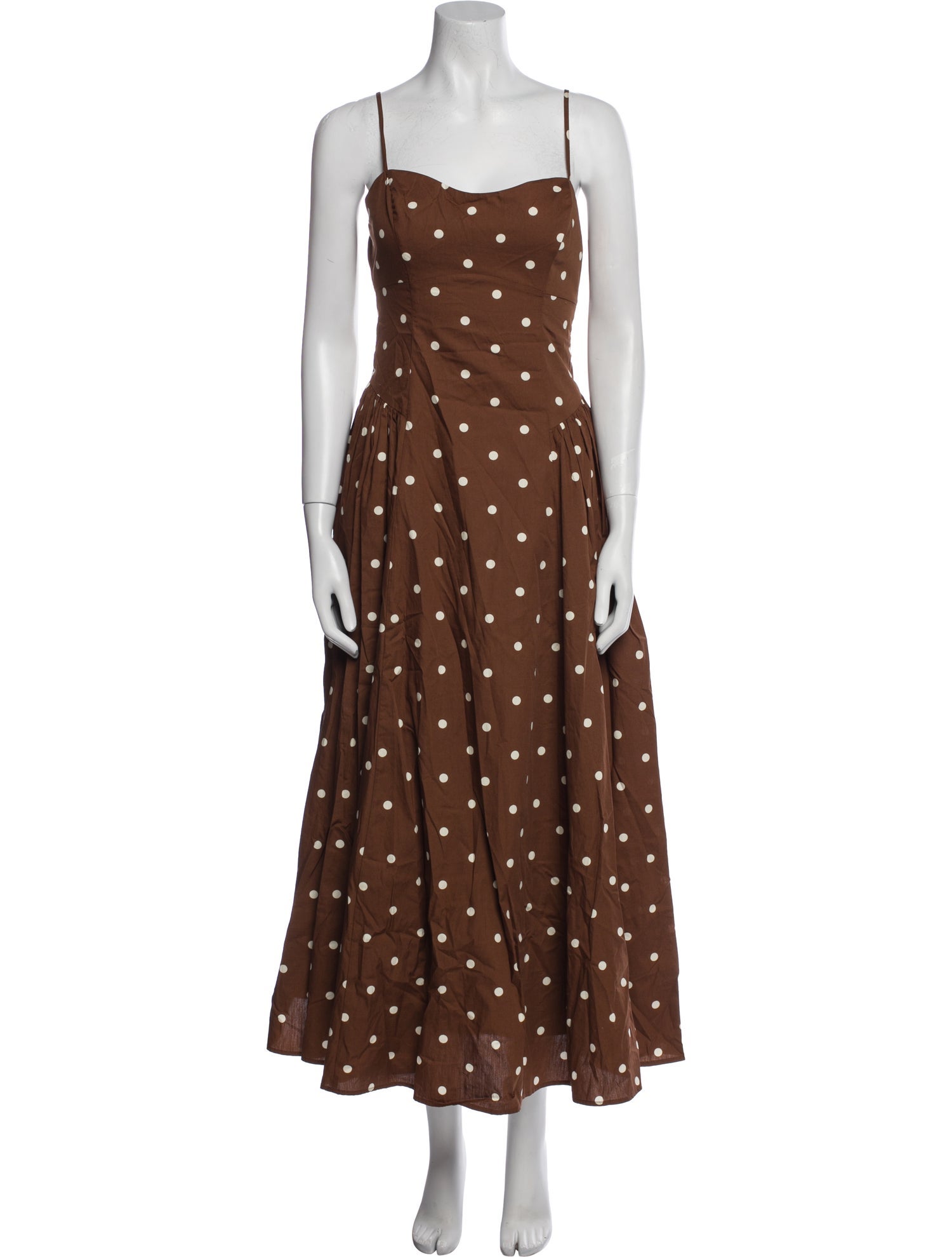 Caroline Constas Polka Dot Print Long Dress