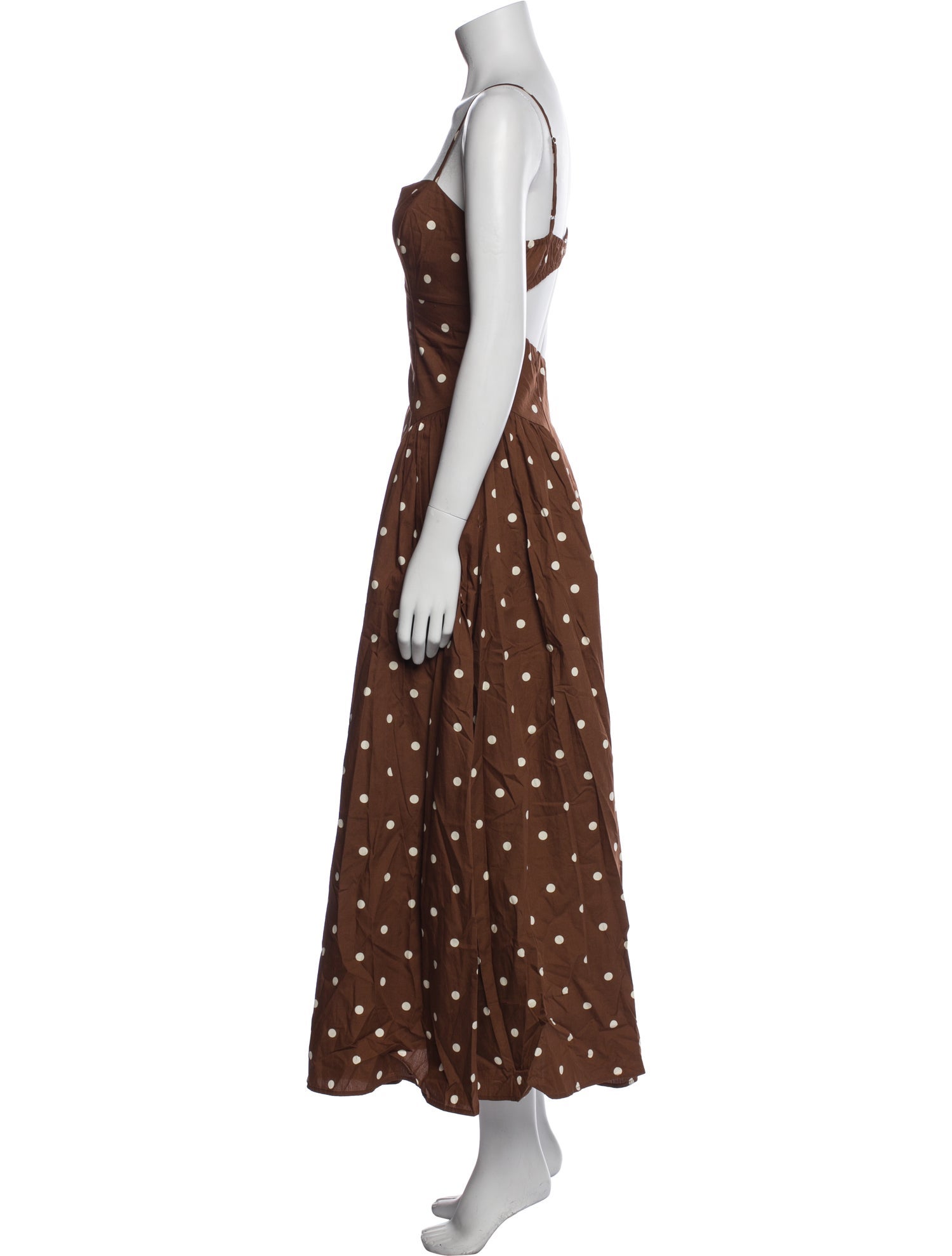 Caroline Constas Polka Dot Print Long Dress