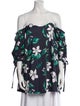 Caroline Constas Floral Print Off-The-Shoulder Blouse