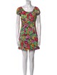 Caroline Constas Floral Print Mini Dress