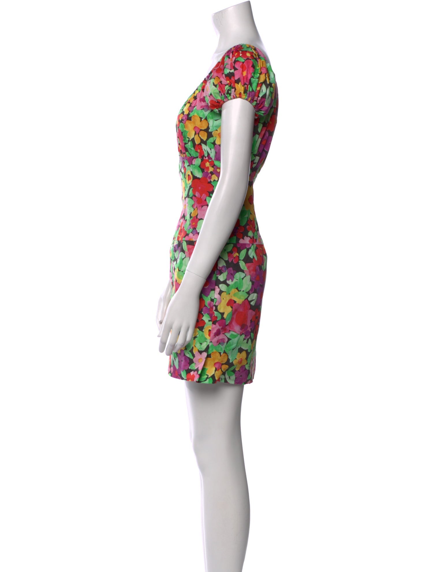 Caroline Constas Floral Print Mini Dress