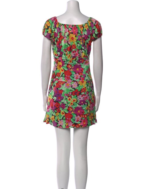 Caroline Constas Floral Print Mini Dress