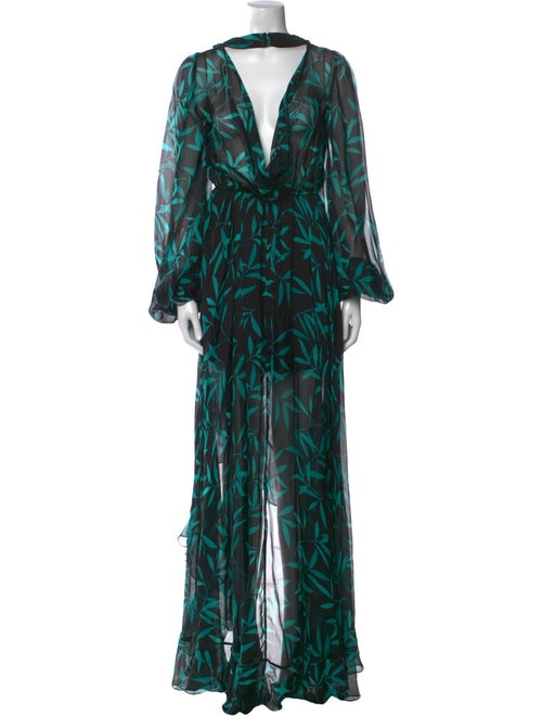 Caroline Constas Silk Long Dress