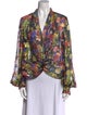 Caroline Constas Silk Floral Print Blouse