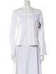 Caroline Constas Off-The-Shoulder Long Sleeve Blouse
