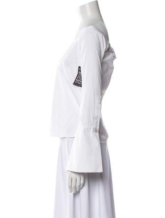 Caroline Constas Off-The-Shoulder Long Sleeve Blouse