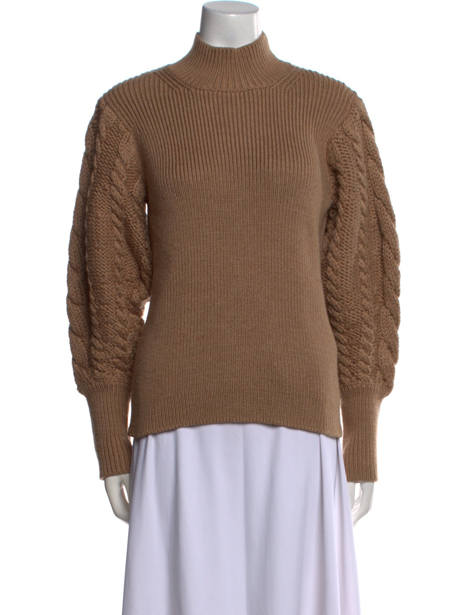 Caroline Constas Merino Wool Mock Neck Sweater