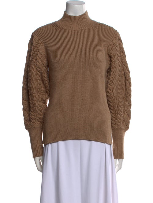 Caroline Constas Merino Wool Mock Neck Sweater