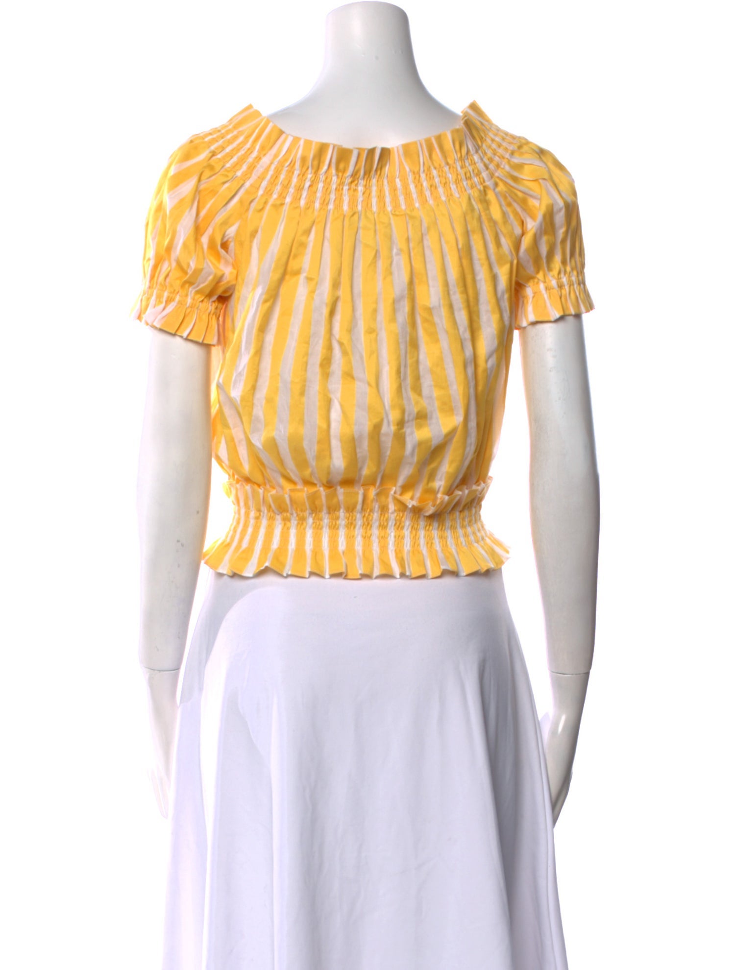 Caroline Constas Striped Scoop Neck Crop Top w/ Tags