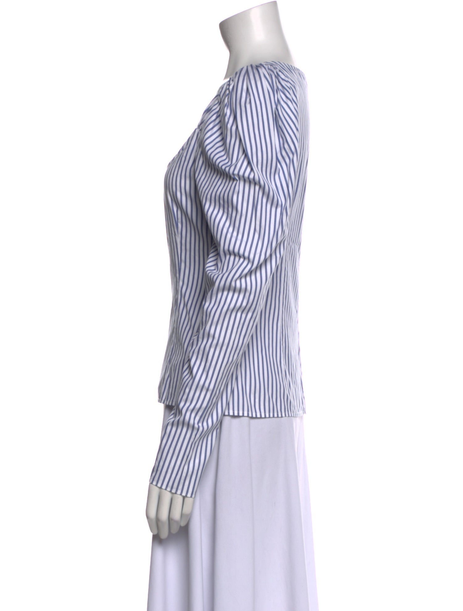 Caroline Constas Striped Square Neckline Top