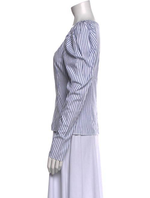 Caroline Constas Striped Square Neckline Top