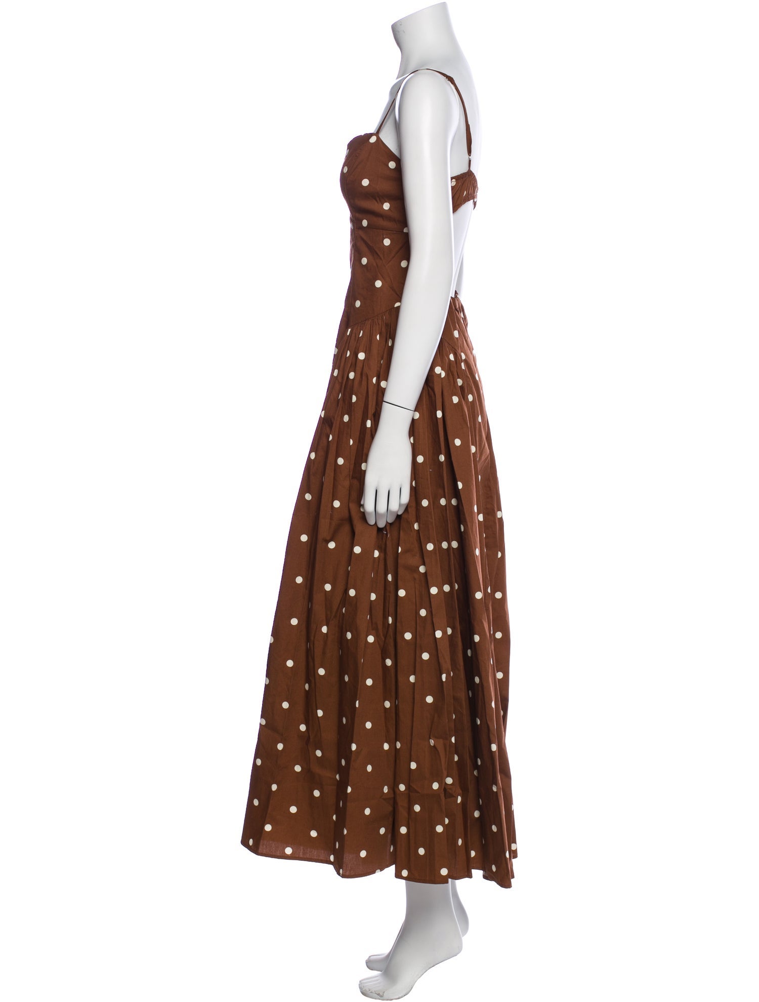 Caroline Constas Polka Dot Print Long Dress w/ Tags