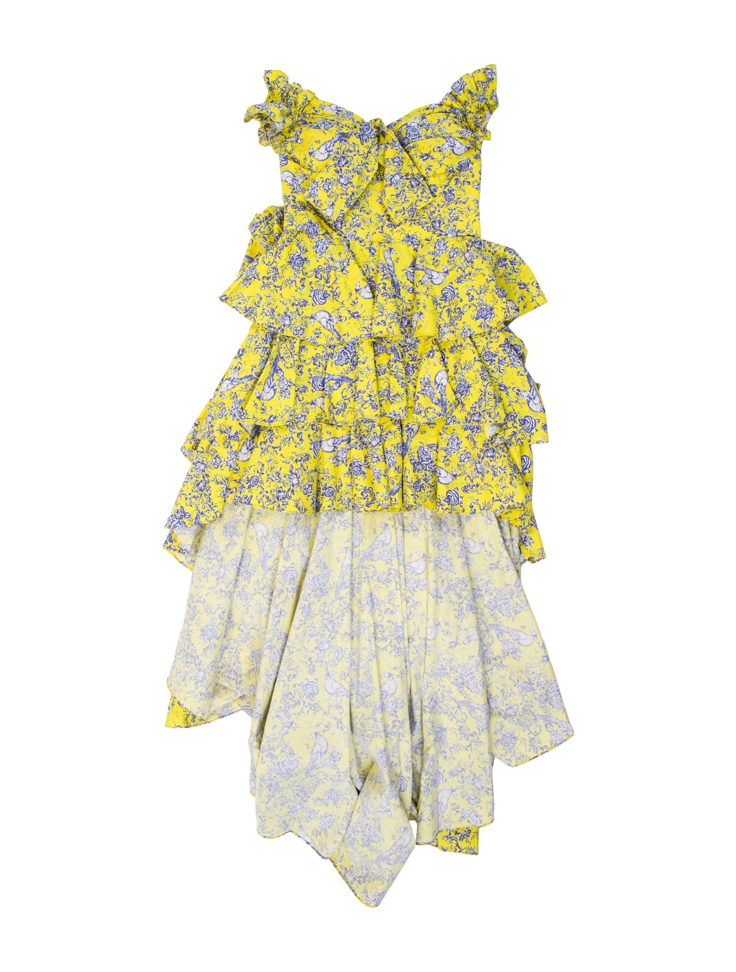 Caroline Constas Floral Print Long Dress