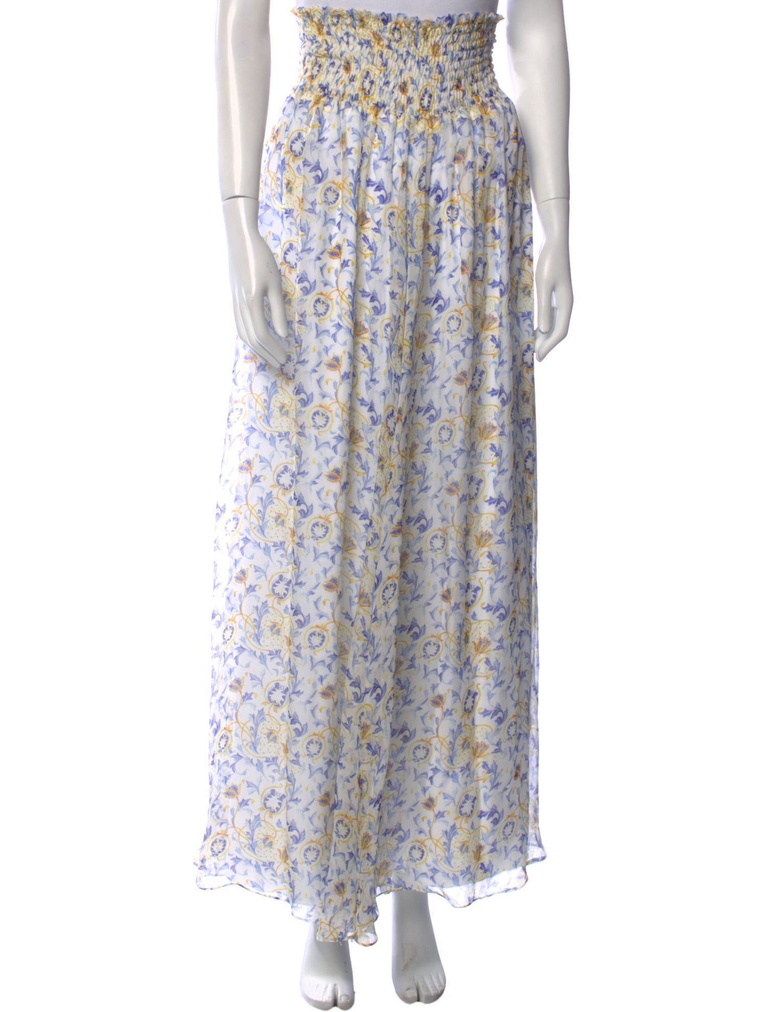 Caroline Constas Floral Print Wide Leg Pants