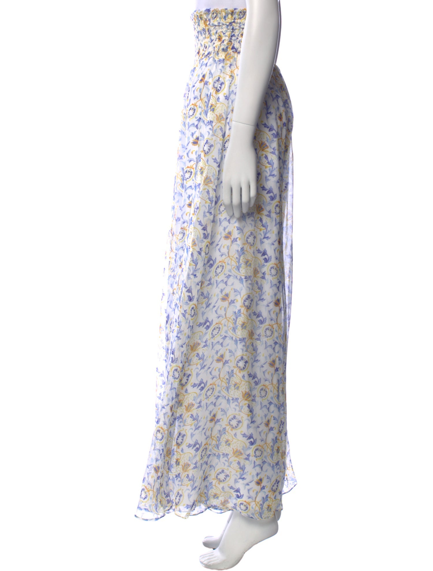 Caroline Constas Floral Print Wide Leg Pants