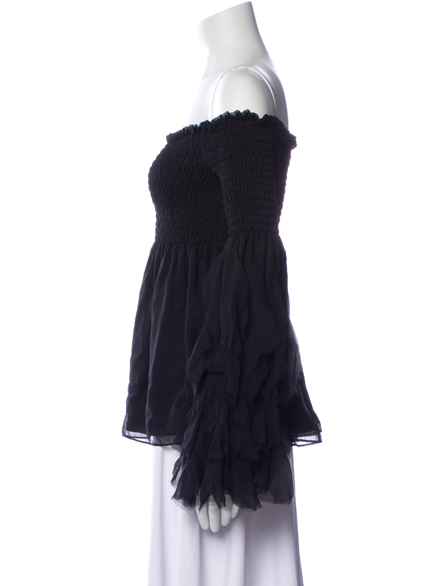 Caroline Constas Silk Off-The-Shoulder Blouse