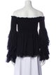 Caroline Constas Silk Off-The-Shoulder Blouse