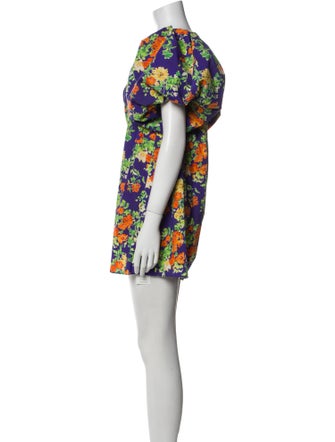 Caroline Constas Floral Print Mini Dress