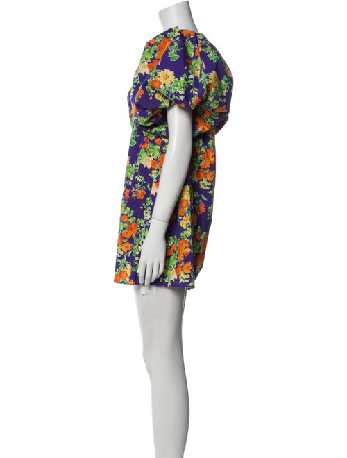 Caroline Constas Floral Print Mini Dress