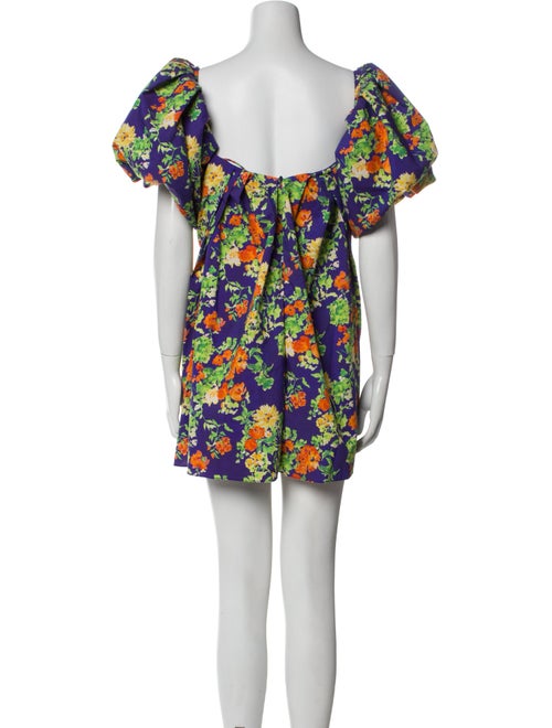 Caroline Constas Floral Print Mini Dress
