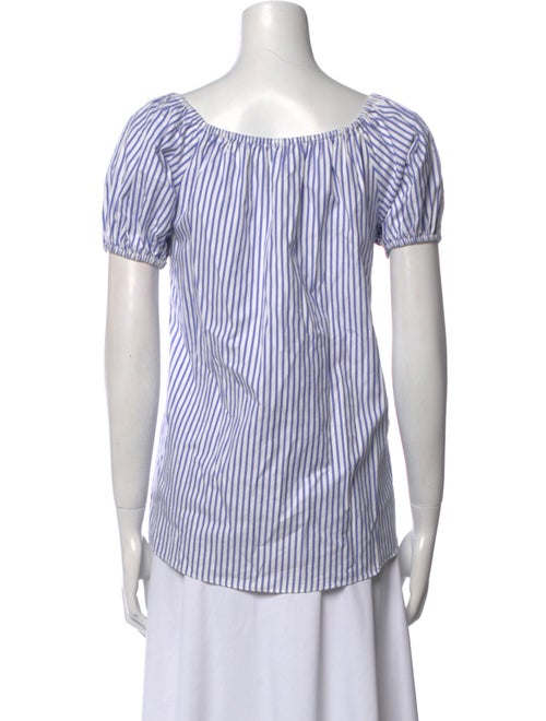 Caroline Constas Striped Scoop Neck Polo