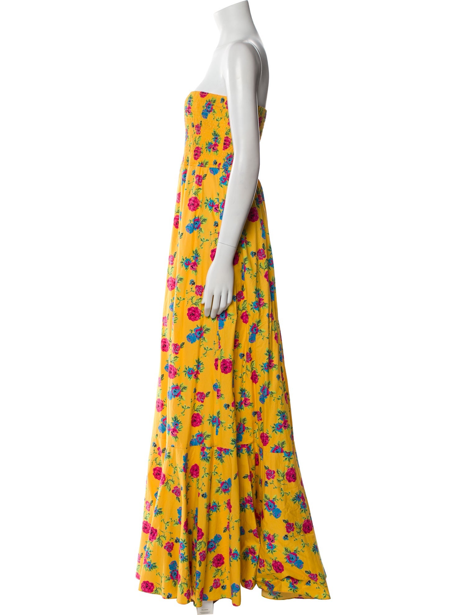 Caroline Constas Floral Print Long Dress