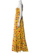 Caroline Constas Floral Print Long Dress