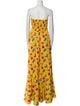 Caroline Constas Floral Print Long Dress