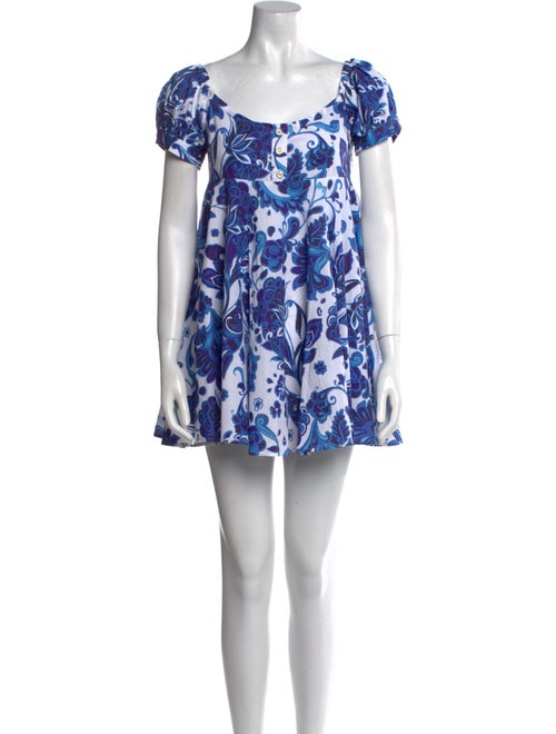 Caroline Constas Floral Print Mini Dress