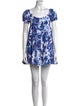 Caroline Constas Floral Print Mini Dress