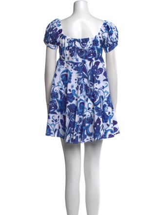 Caroline Constas Floral Print Mini Dress