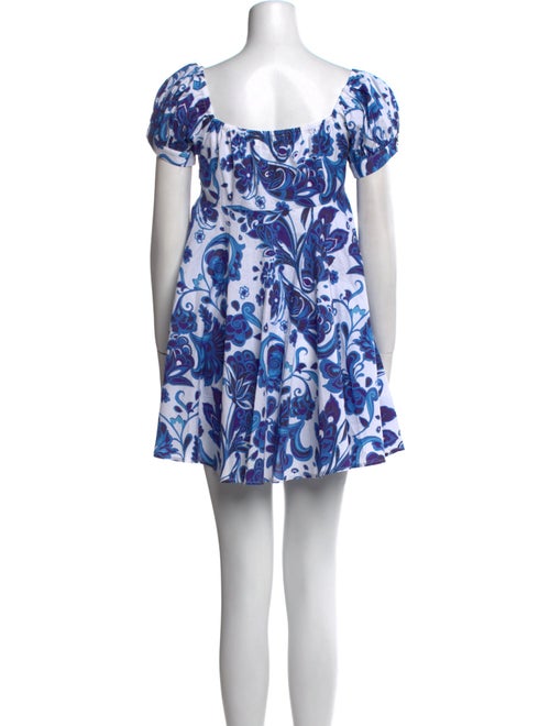 Caroline Constas Floral Print Mini Dress