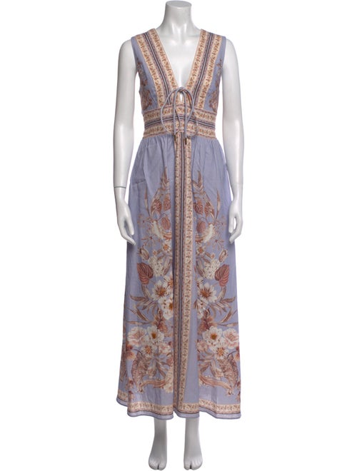 Caroline Constas Printed Long Dress