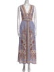Caroline Constas Printed Long Dress