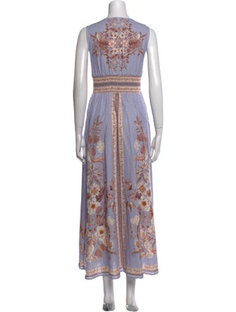 Caroline Constas Printed Long Dress