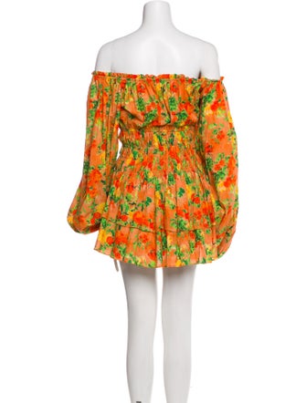 Caroline Constas Floral Print Mini Dress