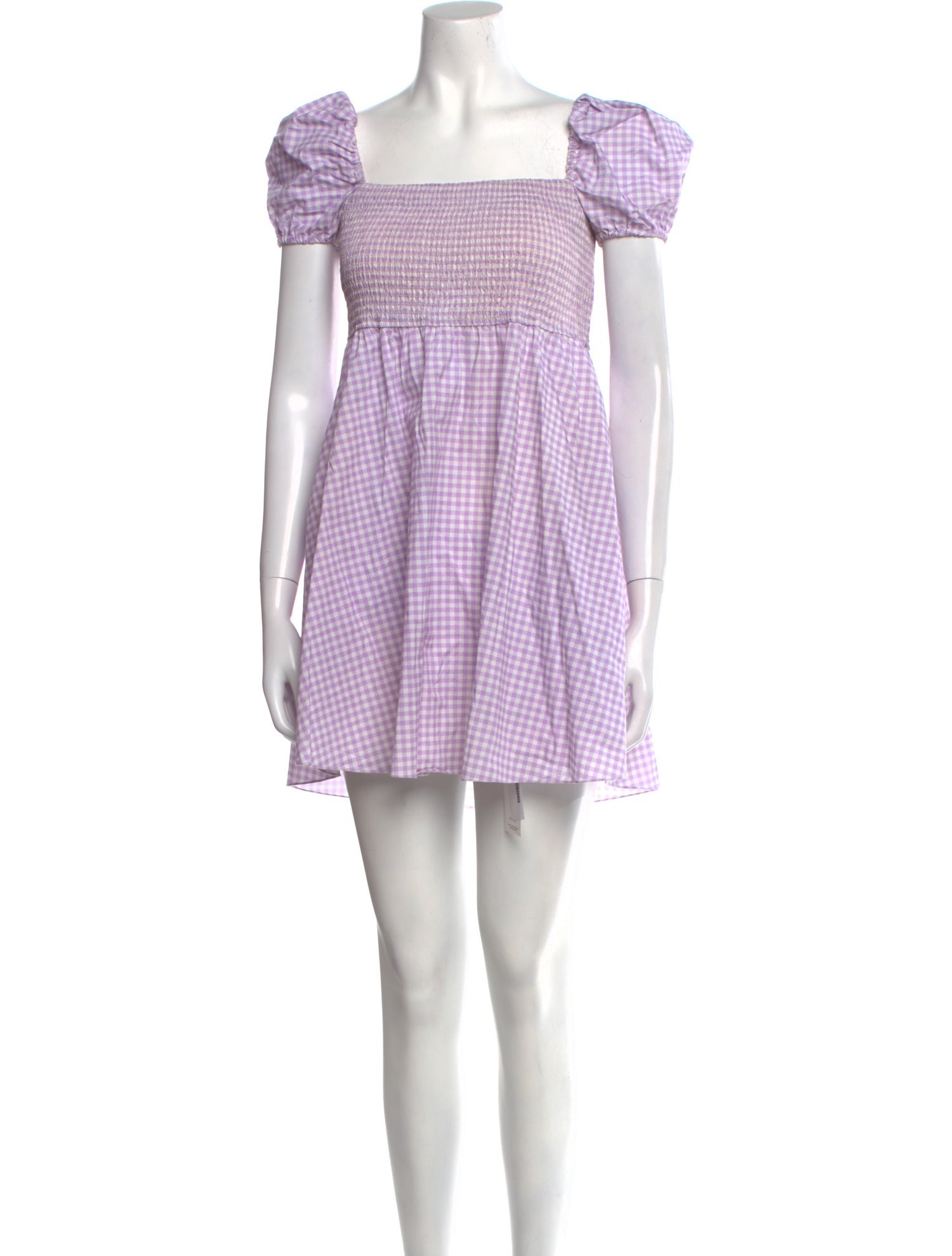 Caroline Constas Plaid Print Mini Dress