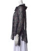 Caroline Constas Silk Floral Print Blouse